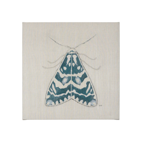 Moth Blue III by Mercana Studio a Hand Embellished Textured Canvas by Mercana at Eve Furniture
