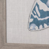 Moth Blue III by Mercana Studio a Hand Embellished Textured Framed Art Print by Mercana at Eve Furniture