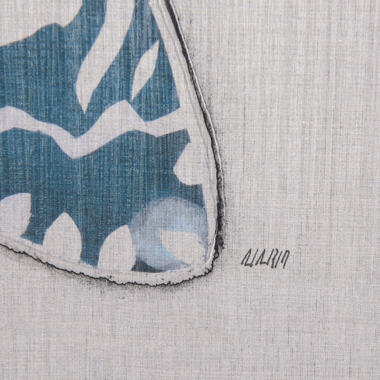 Moth Blue III by Mercana Studio a Hand Embellished Textured Framed Art Print by Mercana at Eve Furniture
