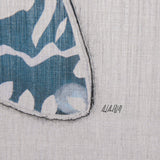 Moth Blue III by Mercana Studio a Hand Embellished Textured Framed Art Print by Mercana at Eve Furniture