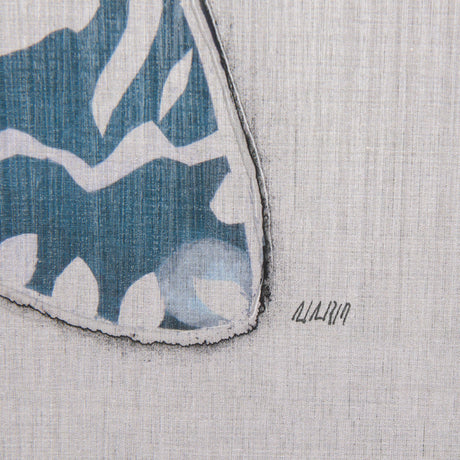 Moth Blue III by Mercana Studio a Hand Embellished Textured Framed Art Print by Mercana at Eve Furniture