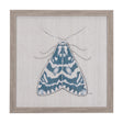 Moth Blue III by Mercana Studio a Hand Embellished Textured Framed Art Print by Mercana at Eve Furniture