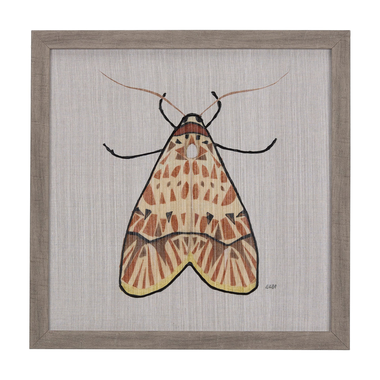 Moth I by Mercana Studio a Hand Embellished Textured Framed Art Print by Mercana at Eve Furniture