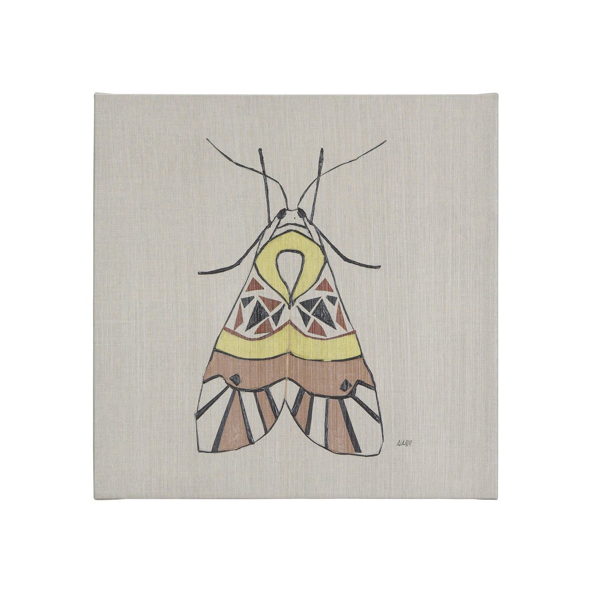Moth II by Mercana Studio a Hand Embellished Textured Canvas by Mercana at Eve Furniture