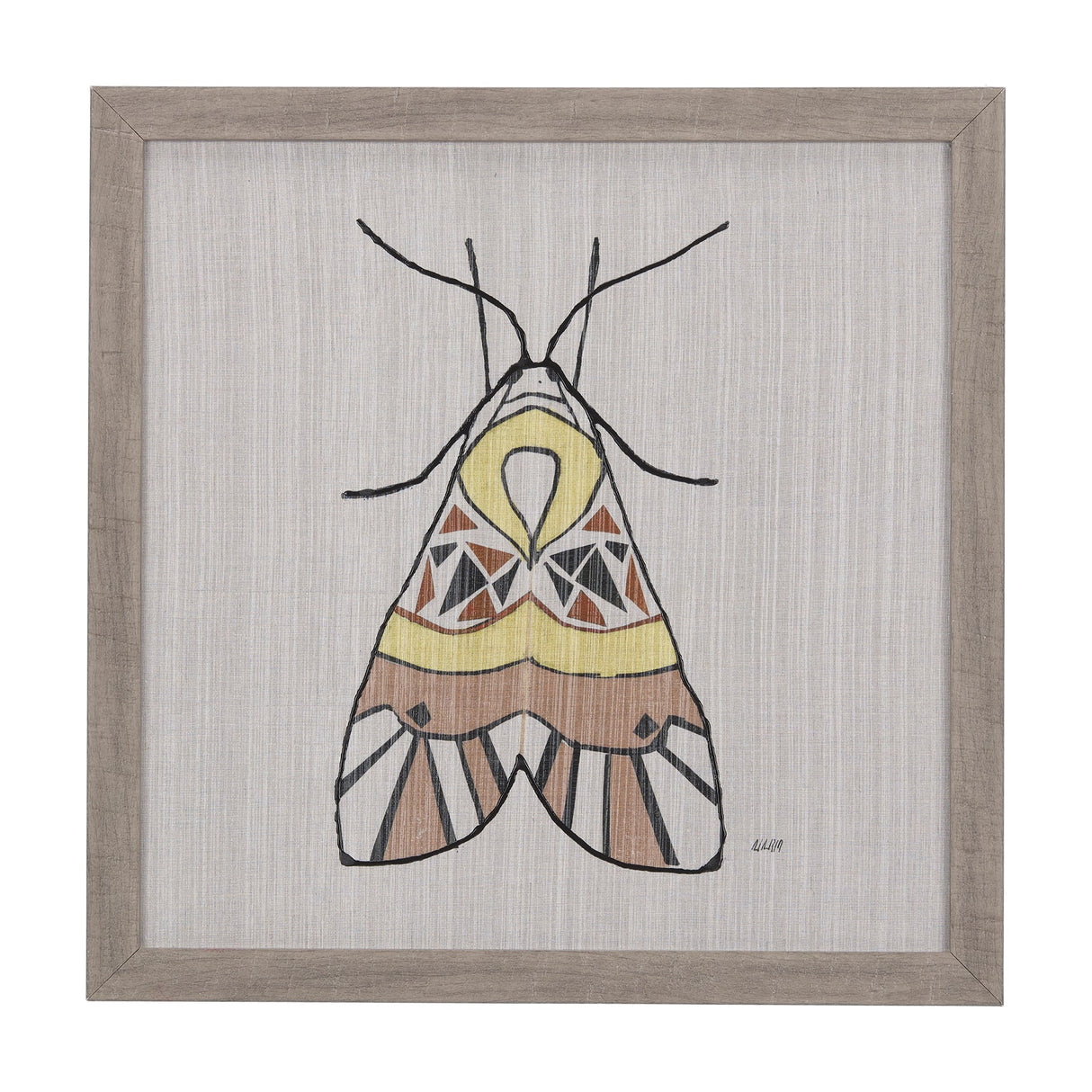 Moth II by Mercana Studio a Hand Embellished Textured Framed Art Print by Mercana at Eve Furniture