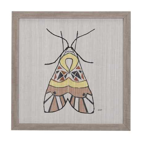 Moth II by Mercana Studio a Hand Embellished Textured Framed Art Print by Mercana at Eve Furniture