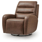 Motion-Max Saddle Swivel Glider Power Recliner by Ashley at Eve Furniture