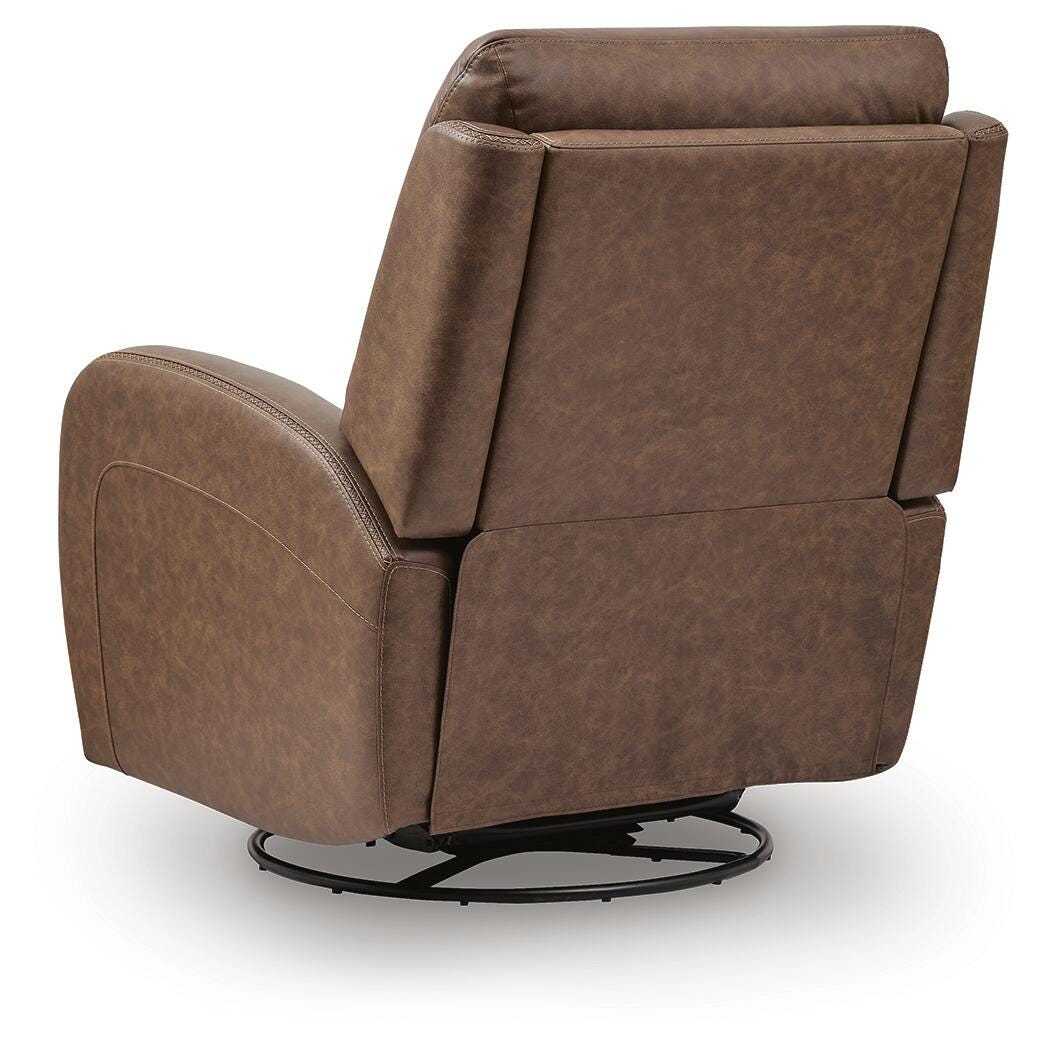 Motion-Max Saddle Swivel Glider Power Recliner by Ashley at Eve Furniture