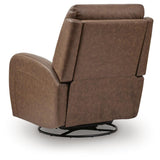 Motion-Max Saddle Swivel Glider Power Recliner by Ashley at Eve Furniture