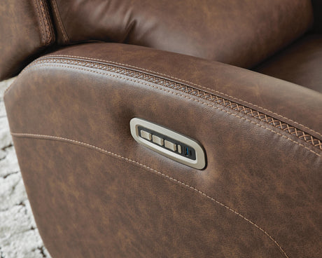 Motion-Max Saddle Swivel Glider Power Recliner by Ashley at Eve Furniture