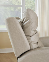 Motion-Max Stonewash Swivel Glider Power Recliner by Ashley at Eve Furniture