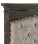 Motsinger Brown King Upholstered Panel Bed by Homelegance at Eve Furniture