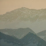 Mountain Light by Wild Wonders of ChinHand Embellished Textured Framed Art Print Matted under Glass by Mercana at Eve Furniture