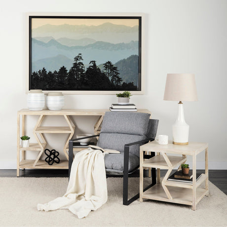 Mountain Light by Wild Wonders of ChinHand Embellished Textured Framed Art Print Matted under Glass by Mercana at Eve Furniture