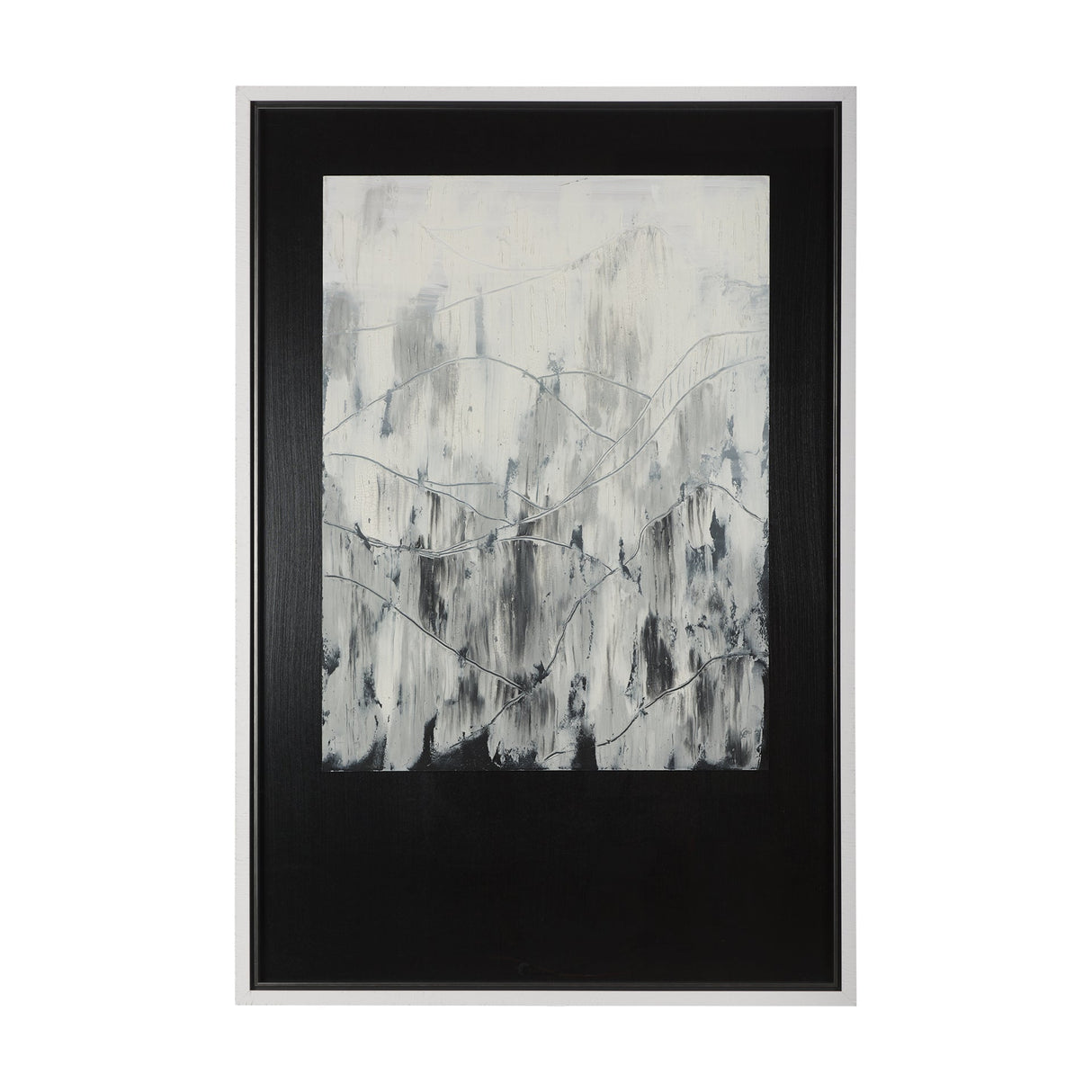 Mountain Shades I by Mercana Studio a Hand Embellished Textured Framed Art Print Matted under Glass by Mercana at Eve Furniture
