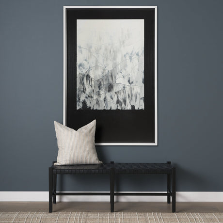 Mountain Shades II by Mercana Studio a Hand Embellished Textured Framed Art Print Matted under Glass by Mercana at Eve Furniture