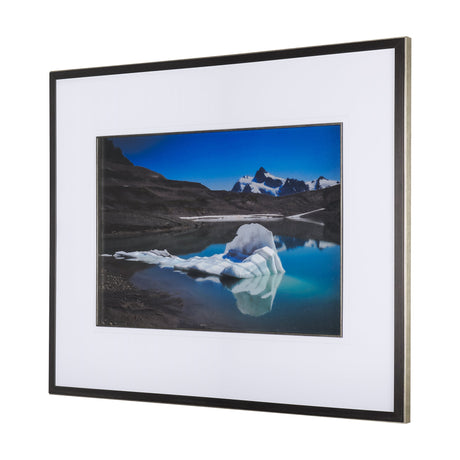 Mountain Top Thaw by Chad Mackay a Hand Embellished Textured Framed Photo Art Print Matted under Gla by Mercana at Eve Furniture