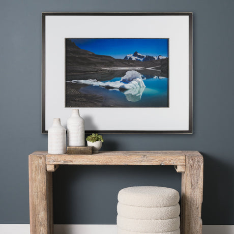 Mountain Top Thaw by Chad Mackay a Hand Embellished Textured Framed Photo Art Print Matted under Gla by Mercana at Eve Furniture