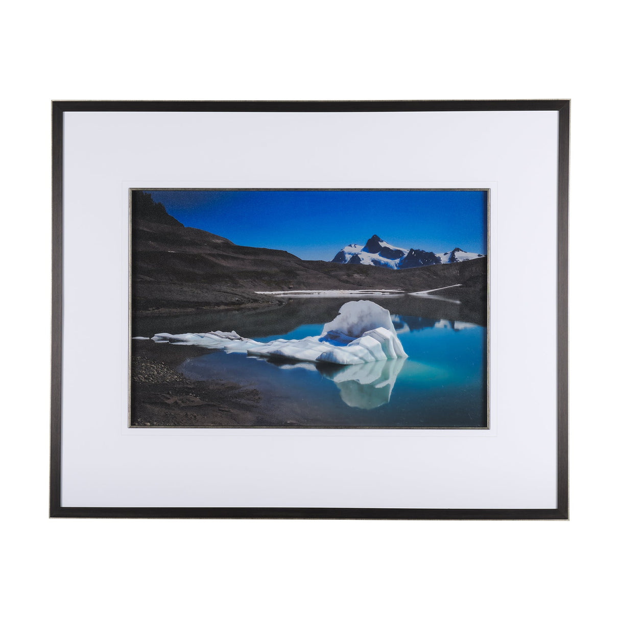 Mountain Top Thaw by Chad Mackay a Hand Embellished Textured Framed Photo Art Print Matted under Gla by Mercana at Eve Furniture