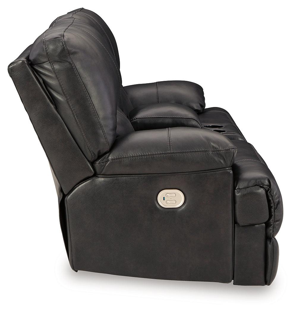 Mountainous Eclipse Power Reclining Loveseat by Ashley at Eve Furniture