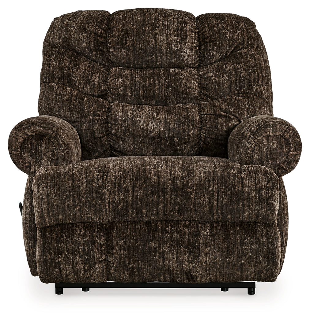 Movie Man Chocolate Recliner by Ashley at Eve Furniture