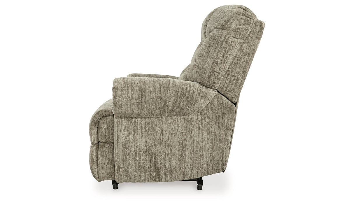 Movie Man Taupe Recliner by Ashley at Eve Furniture