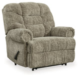 Movie Man Taupe Recliner by Ashley at Eve Furniture