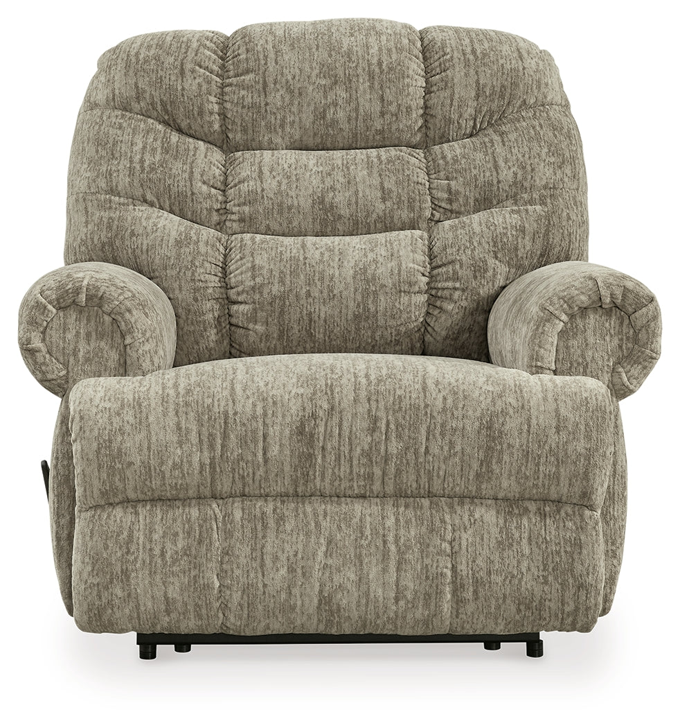 Movie Man Taupe Recliner by Ashley at Eve Furniture