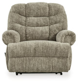 Movie Man Taupe Recliner by Ashley at Eve Furniture