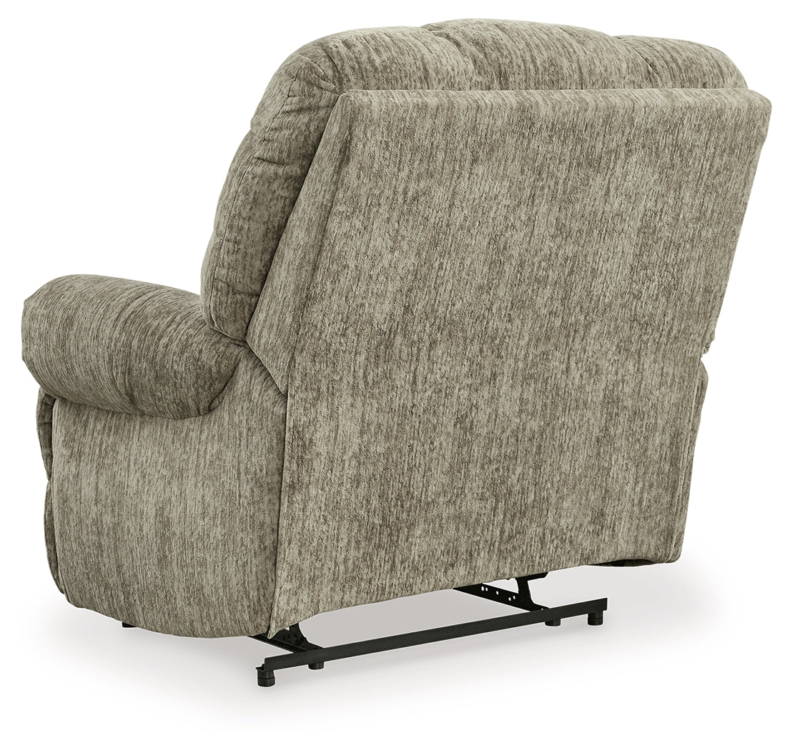 Movie Man Taupe Recliner by Ashley at Eve Furniture