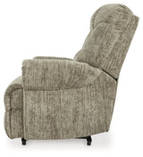 Movie Man Taupe Recliner by Ashley at Eve Furniture