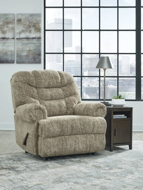 Movie Man Taupe Recliner by Ashley at Eve Furniture