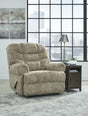 Movie Man Taupe Recliner by Ashley at Eve Furniture