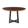 Mozambique 48" Round Dining Table in Walnut and Antique Zinc by Home Trends & Design at Eve Furniture