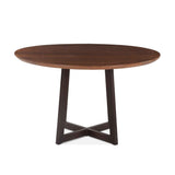Mozambique 48" Round Dining Table in Walnut and Antique Zinc by Home Trends & Design at Eve Furniture