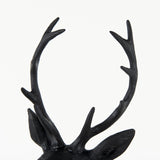 Mozart 8.2L x 6.0W x 22.5H Black Painted Resin Deer Bust by Mercana at Eve Furniture