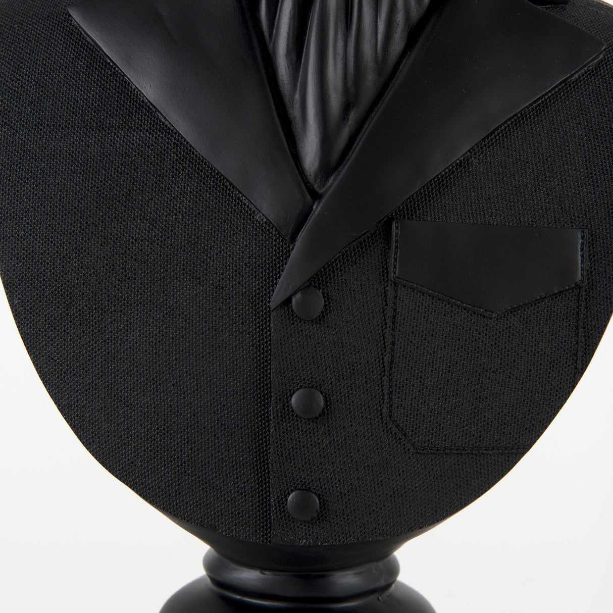 Mozart 8.2L x 6.0W x 22.5H Black Painted Resin Deer Bust by Mercana at Eve Furniture