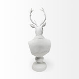 Mozart 8L x 6W White Resin Deer In A Suit by Mercana at Eve Furniture