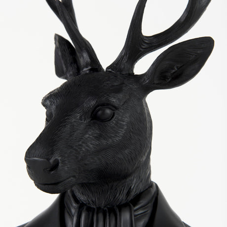 Mozart Black Painted Resin Deer Bust by Mercana at Eve Furniture