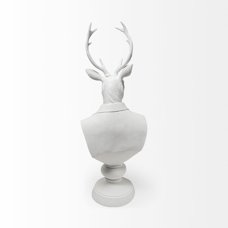 Mozart White Resin Deer In A Suit by Mercana at Eve Furniture