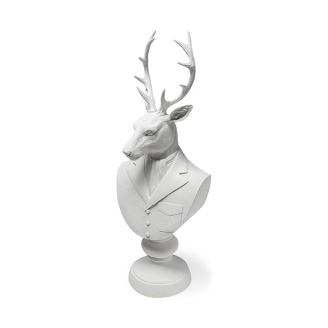Mozart White Resin Deer In A Suit by Mercana at Eve Furniture