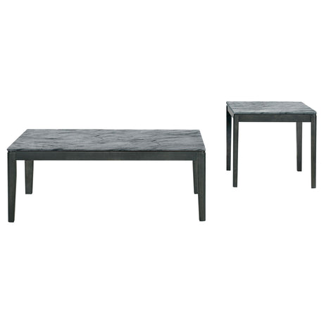 Mozzi Gray 2-Piece Faux Marble Coffee and End Table Set by Coaster at Eve Furniture