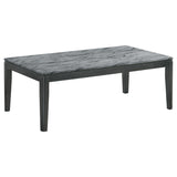 Mozzi Gray 3-Piece Faux Marble Coffee and End Table Set by Coaster at Eve Furniture