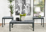 Mozzi Gray 3-Piece Faux Marble Coffee and End Table Set by Coaster at Eve Furniture