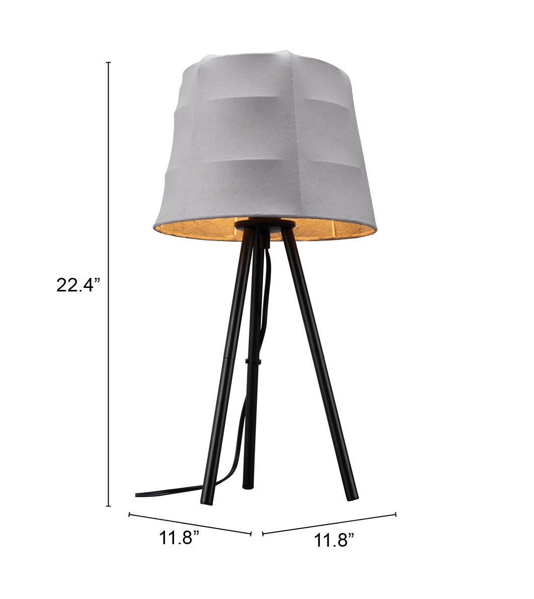 Mozzi Gray & Black Table Lamp by Zuomod at Eve Furniture