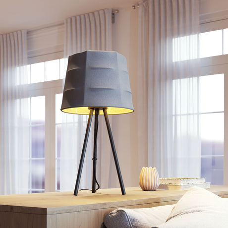 Mozzi Gray & Black Table Lamp by Zuomod at Eve Furniture