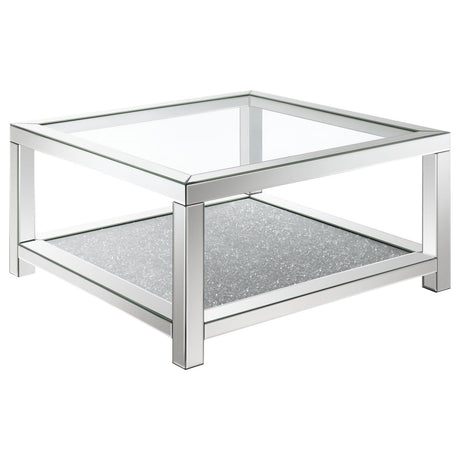 Mozzi Mirror Rectangular Coffee Table with Glass Top by Coaster at Eve Furniture