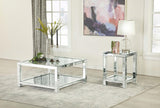 Mozzi Mirror Rectangular Coffee Table with Glass Top by Coaster at Eve Furniture