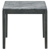 Mozzi Square End Table Faux Gray Marble/Black by Coaster at Eve Furniture