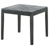 Mozzi Square End Table Faux Gray Marble/Black by Coaster at Eve Furniture